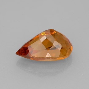 Citrino laranja natural 3,28ct, formato de pêra, VS