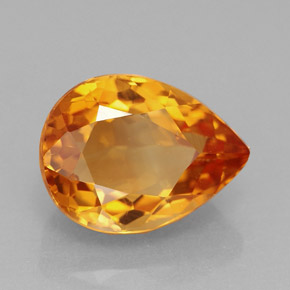 Citrino laranja natural 3,25ct, formato de pêra, VVS