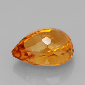 Citrino laranja natural 3,25ct, formato de pêra, VVS