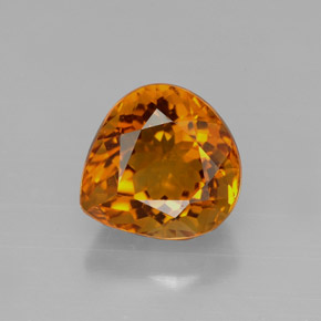 Citrino laranja natural 3,16ct, formato de pêra, VVS