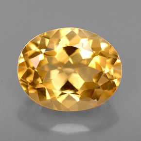 Citrino amarelo natural 2,66ct, corte oval, VVS