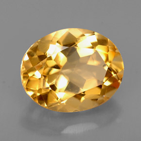 Citrino amarelo natural 2,66ct, corte oval, VVS