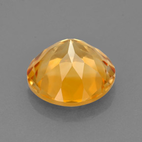 Citrino amarelo natural 2,20ct, corte redondo, VVS