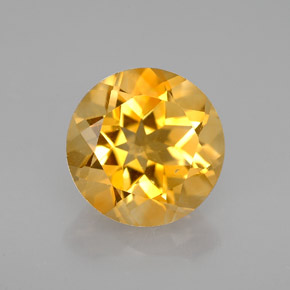 Citrino amarelo natural 2,40ct, corte redondo, VVS