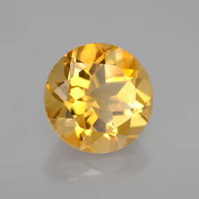 Citrino amarelo natural 2,40ct, corte redondo, VVS
