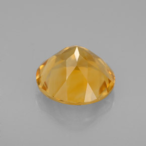 Citrino amarelo natural 2,40ct, corte redondo, VVS