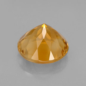 Citrino amarelo natural 2,38ct, corte redondo, VVS-VS