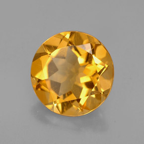 Citrino amarelo natural 2,16ct, corte redondo, VVS-VS
