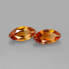 Pedras preciosas de citrino laranja natural de  ct, marquise, VS