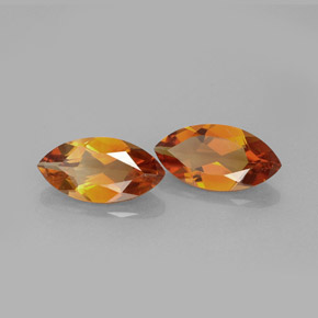 Pedras preciosas de citrino laranja natural de  ct, marquise, VS