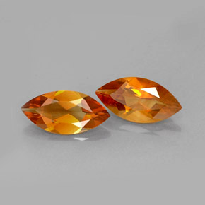 Pedras preciosas de citrino laranja natural de  ct, marquise, VS