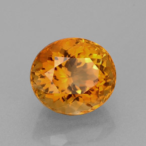 Citrino laranja natural 1,33ct, corte oval, VVS-VS