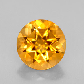 Citrino amarelo natural 2,30ct, corte redondo, VVS-VS