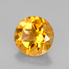 Citrino amarelo natural 2,30ct, corte redondo, VVS-VS