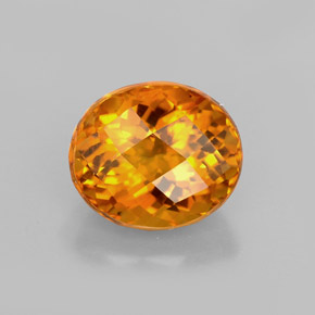 Citrino laranja natural 2,06ct, corte oval, VVS-VS