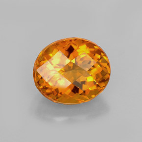 Citrino laranja natural 2,06ct, corte oval, VVS-VS