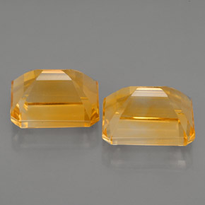Pedras preciosas de citrino amarelo natural de  ct, corte esmeralda, VVS