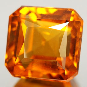 Citrino amarelo natural 3,00ct, corte esmeralda, VS