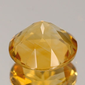 Citrino amarelo natural 1,65ct, corte redondo, VVS