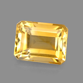 Citrino amarelo natural 2,47ct, corte esmeralda, VS-SI