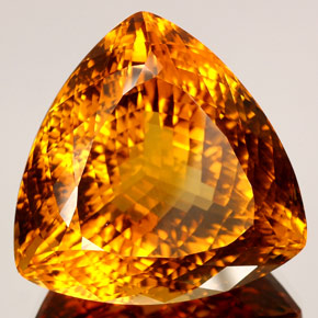 Citrino amarelo natural 135,62ct, trillion, IF