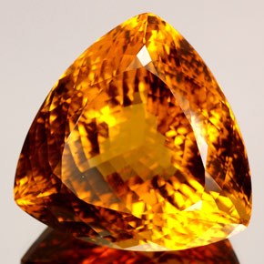 Citrino amarelo natural 135,62ct, trillion, IF