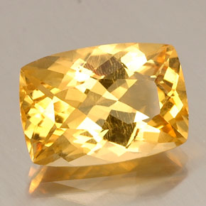 Citrino amarelo natural 12,60ct, almofada cortada, VVS-VS