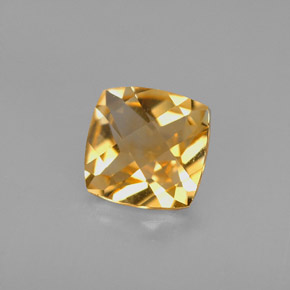 Citrino amarelo natural 1,30ct, almofada cortada, VVS