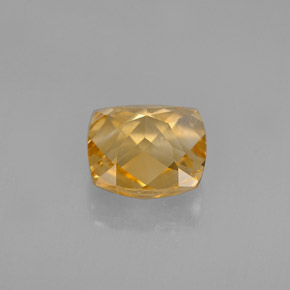 Citrino amarelo natural 1,30ct, almofada cortada, VVS