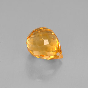 Citrino amarelo natural 1,76ct, briolete, VS