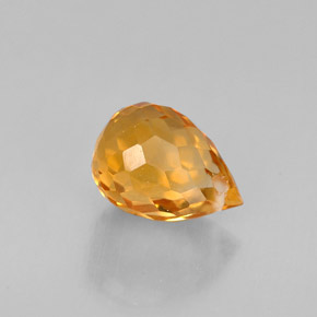 Citrino amarelo natural 1,64ct, briolete, VVS-VS