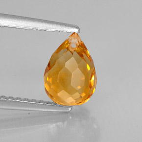 Citrino amarelo natural 1,64ct, briolete, VVS-VS