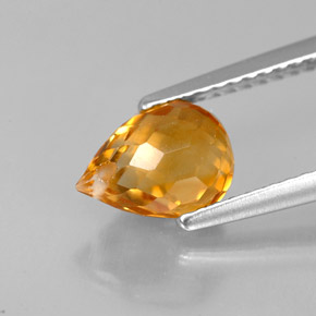 Citrino amarelo natural 1,64ct, briolete, VVS-VS