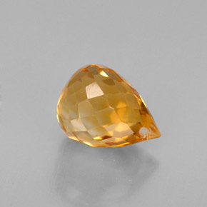 Citrino amarelo natural 1,96ct, briolete, VVS-VS