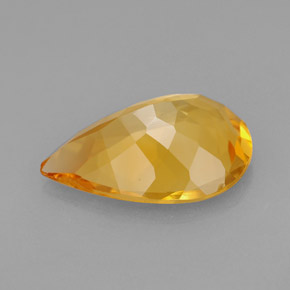 Citrino laranja natural 2,77ct, formato de pêra, IF