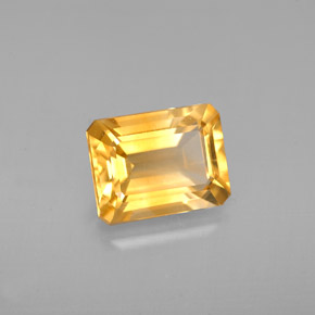 Citrino amarelo natural 2,22ct, corte esmeralda, VVS-VS