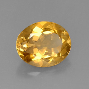 Citrino amarelo natural 3,95ct, corte oval, VVS