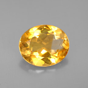 Citrino amarelo natural 2,83ct, corte oval, VVS