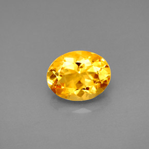 Citrino amarelo natural 1,80ct, corte oval, VVS