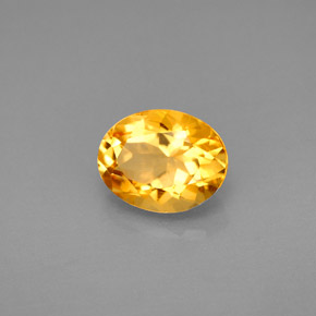 Citrino amarelo natural 1,80ct, corte oval, VVS