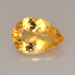 Citrino laranja natural 4,53ct, formato de pêra, VVS