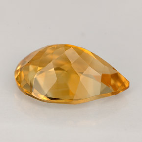 Citrino laranja natural 4,30ct, formato de pêra, VVS