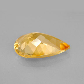 Citrino amarelo natural 4,37ct, formato de pêra, VVS