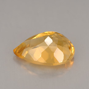 Citrino amarelo natural 3,75ct, formato de pêra, VVS-VS
