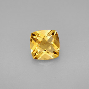 Citrino amarelo natural 1,41ct, almofada cortada, VVS-VS