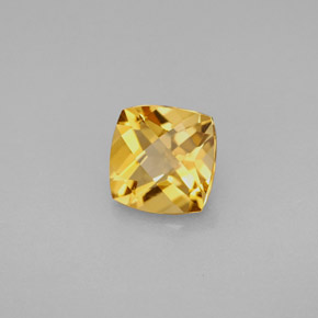 Citrino amarelo natural 1,41ct, almofada cortada, VVS-VS