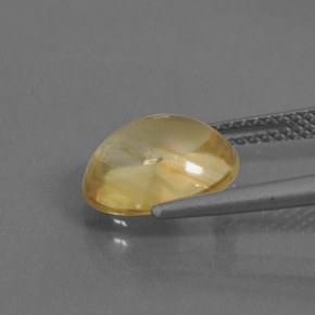 Citrino ouro natural 3,42ct, corte oval, transparente