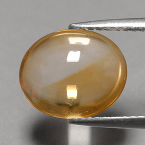 Citrino laranja natural 3,54ct, corte oval, transparente
