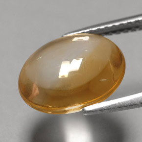 Citrino laranja natural 3,54ct, corte oval, transparente