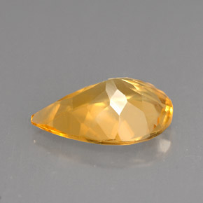 Citrino laranja natural 3,00ct, formato de pêra, VVS